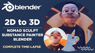 2D Character to 3D in Blender [upl. by Ymled]