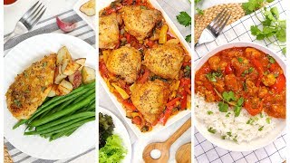 3 Easy Chicken Dinner Recipes  Quick  Healthy Weeknight Dinner Recipes [upl. by Ahsiened]