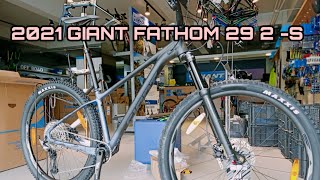 Unboxing NEW 2021 GIANT FATHOM 29 2 S BLACK BLUE ASHES [upl. by Dustie940]