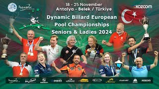 Day 8 9ball from the Dynamic Billard European Pool Championships Seniors amp Ladies EC 2024 [upl. by Etoile617]