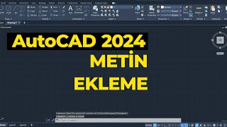 AutoCAD Dersleri Metin Ekleme  AutoCAD 2024 [upl. by Gnilrits715]