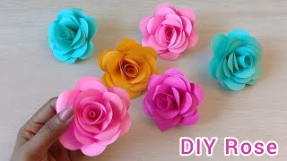 How to make Realistic Easy Paper Roses  Paper Flower DIY  Handmade Rose Flower  Creative Home [upl. by Nordgren]