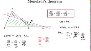 Menelaus Theorem and Proof [upl. by Sokcin323]