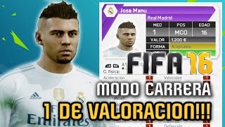 1 DE VALORACION  El Peor Jugador de la Historia de Modo Carrera  FIFA 16 [upl. by Winshell188]