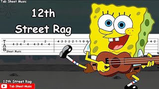 SpongeBob  12th Street Rag  EASY SLOW Guitar Tutorial [upl. by Lashoh]