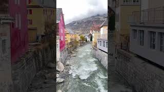 Andermatt Town center River Autumn 🍂 4K [upl. by Dubois952]