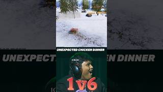 UNEXPECTED 1V6 amp CHICKEN DINNER shorts bgmi gaming [upl. by Inava]