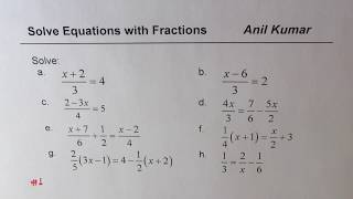 Strategies to Solve Multi Step Linear Equations with Fractions [upl. by Anav648]