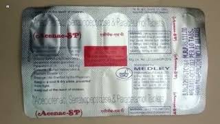 AcenacSP Tablet  Aceclofenac Serratiopeptidase amp Paracetamol Tablets  Acenac SP Tablet Uses Dose [upl. by Oluas]