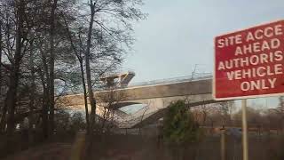 A ride on the 331 bus seeing the R Colne the HS2 viaduct and the Grand Union Canal [upl. by Adnorat]