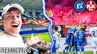 ULTRAS CHAOS At Karlsruher vs Kaiserslautern In Südwest Derby [upl. by Ardnuaek]