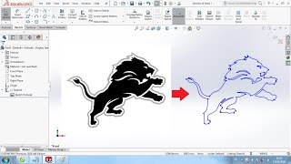 Solidworks Quick Tip 2  Autotrace Sketch Picture [upl. by Dlabihcra]