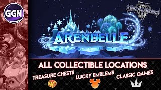 KH3  Arendelle  All Collectible Locations Treasure Chests Lucky Emblem amp Classic Games [upl. by Masera]