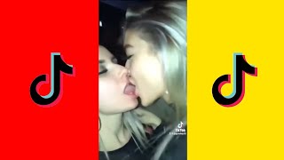 Tiktok lesbian couple hot kiss tiktok lesbian kiss [upl. by Obed]