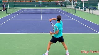 Dominic Thiem v Yoshihito Nishioka  2023 IW Practice  Extra Thiem Footage [upl. by Nitsa]