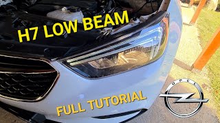 Opel Mokka X H7 LeftRight Headlight Bulb Replacement DipLow Beam  Full Tutorial [upl. by Annayi]