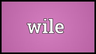 Wile Meaning [upl. by Burl]