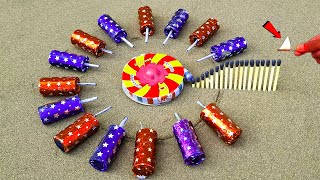 Diwali Lot Of chit Put Crackers Vs Ground Chakkar Vs Matchstick Chain Reaction Dominos  Crackers 😱 [upl. by Nare]