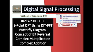 Radix2 DITFFT Decimation in Time Fast Fourier Transform 8Point DFT using DITFFT  Butterfly [upl. by Hobbs826]