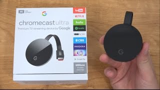 Chromecast Ultra Unboxing and Setup 4K Streaming [upl. by Jervis]