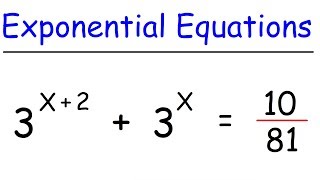 Exponential Equations  Algebra and Precalculus [upl. by Cirri]