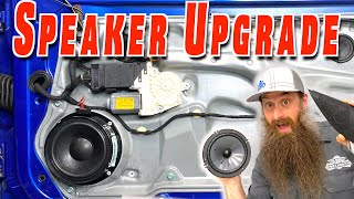 How To Replace and Upgrade Car Speakers Remove Rivets Custom Mounts [upl. by Dnalel]