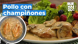 Pollo con champiñones y vino blanco  Recetas navideñas  Buenazo [upl. by Reider]