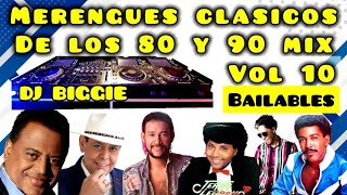 MERENGUES CLASICOS DE LOS 80 Y 90 MIX BAILABLE VOL 10 DJ BIGGIE [upl. by Ahsiuqat]