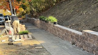 Retaining wall almost done [upl. by Eycal]