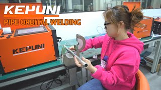 HOW TO WELD STAINLESS STEEL THINWALLED PIPES KEPUNI ORBITAL AUTOMATIC WELDING MACHINE [upl. by Jesus29]