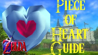 Legend of Zelda Ocarina of Time 3DS Piece of Heart Guide [upl. by Anoirb]