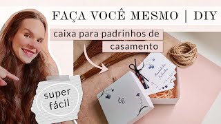 Como fazer Convite para Padrinhos de Casamento  DIY  Faça você mesmo casamento [upl. by Nojed]