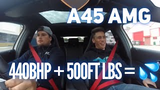 RIDE ALONG IN A 440BHP A45 AMG STAGE 2 [upl. by Nosreh]