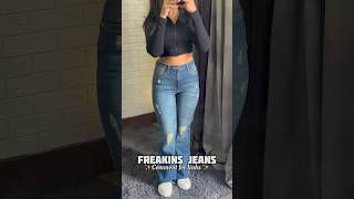 FREAKINS JEANS♥️ jeans fashion ootd haul meesho myntra ajio collegewear trendy cargo [upl. by Wilkey503]