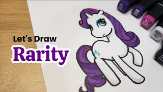 Lets Draw Rarity from My Little Pony [upl. by Kerat141]