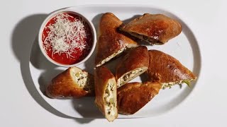 Calzone Recipe  How to Make Easy Vegetarian Calzones [upl. by Nellad917]