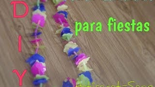 collar hawaiano para fiestas DIY manualidades [upl. by Dwane]