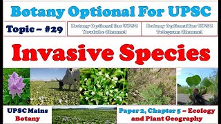 Invasive Plant Species UPSC BScMSc Botany lectures Botany Hindi Classes Weedy Plants [upl. by Ythomit]