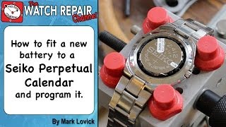 How to reset a Seiko perpetual calendar and fit a new battery Watch repair tutorials 8F32 [upl. by Ayotnom]