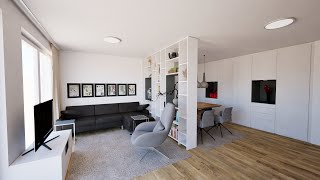 Gestaltung Ess und Wohnzimmer mit Garderobe [upl. by Ynohtnael509]