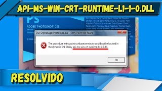 ERRO APIMSWINCRTRUNTIMEL110DLL NO WINDOWS RESOLVIDO 2020 [upl. by Adnuhsor]