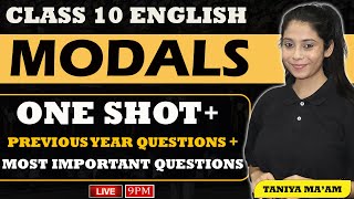 Modals in English Grammar  Modals  Class 10 English Grammar 202324  Modals One Shot [upl. by Lundt]