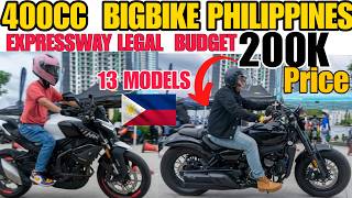 400cc Motorcycle Philippines  Expressway legal Budget 200k Price Range  TOP 13 Models [upl. by Innoj]