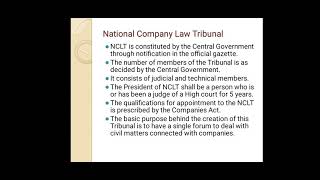 NCLT NCLAT amp SFIO Framework for Company Law Administration [upl. by Nitsreik997]