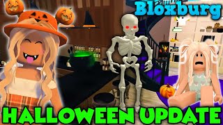 Bloxburg Halloween Update My Mom Roleplays As A Kid [upl. by Nylkoorb]