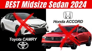 TOP 7 BEST 2024 Midsize Sedans  COMPARED  Toyota CAMRY amp Honda ACCORD still the BEST VALUE [upl. by Jan]