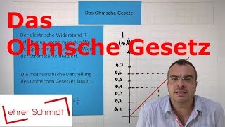 Ohmsche Gesetz URI mit Beispielen  Physik  Lehrerschmidt [upl. by Dora814]