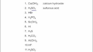 Formulas Lesson 10 Acids Bases Practice Questions [upl. by Dolhenty]