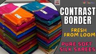 Soft silk sarees  contrast border soft silk sarees  silk sarees  Varnaa Soft Silk Sarees 8823 [upl. by Iliram69]