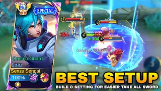 LING FASTHAND BEST BUILD amp SETUP FOR EASIER TAKE ALL SWORD  SECRET  Ling Gameplay Mobile Legends [upl. by Adyahs657]